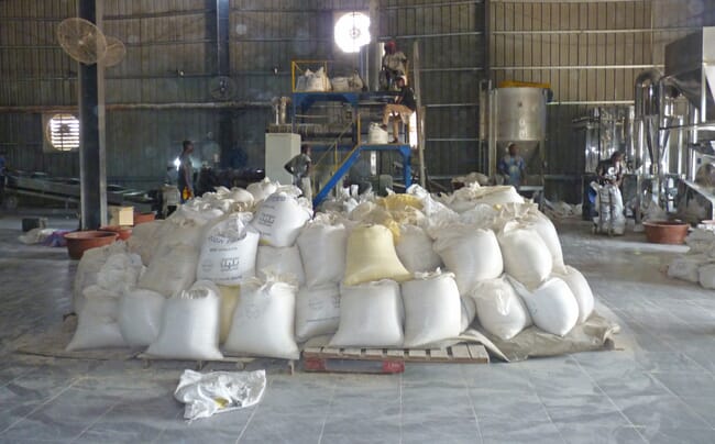 Sacks of feed